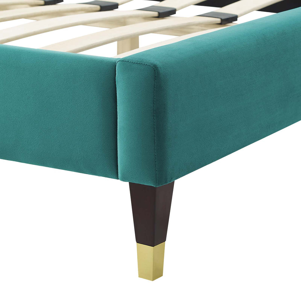 Modway Peyton Performance Velvet Queen Platform Bed - MOD-6596 | Beds | Modishstore - 52