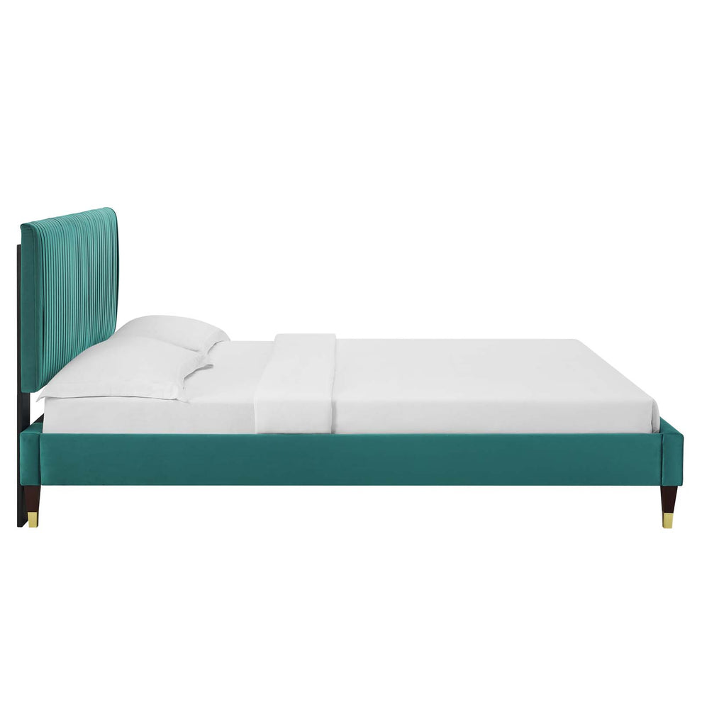 Modway Peyton Performance Velvet Queen Platform Bed - MOD-6596 | Beds | Modishstore - 53