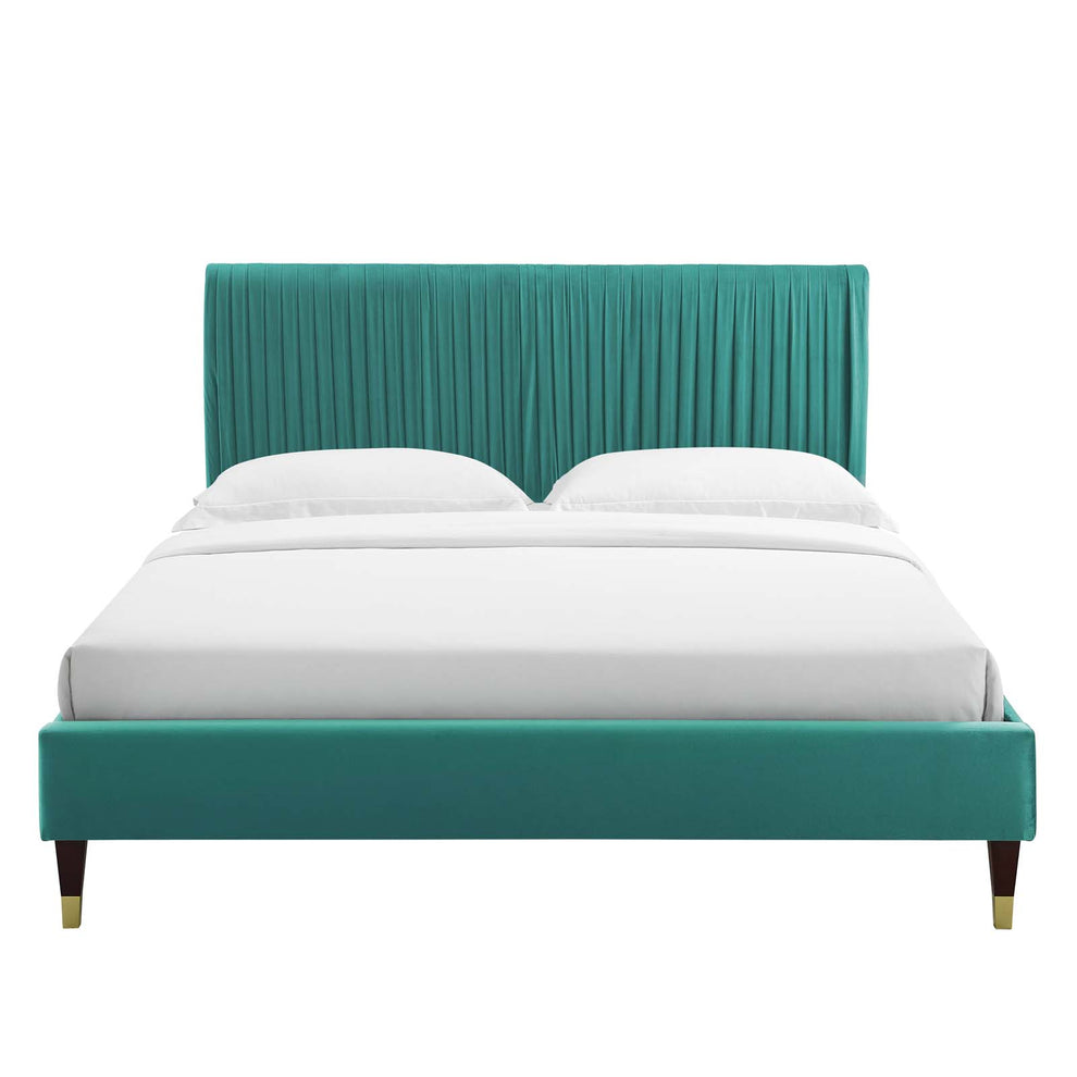 Modway Peyton Performance Velvet Queen Platform Bed - MOD-6596 | Beds | Modishstore - 55