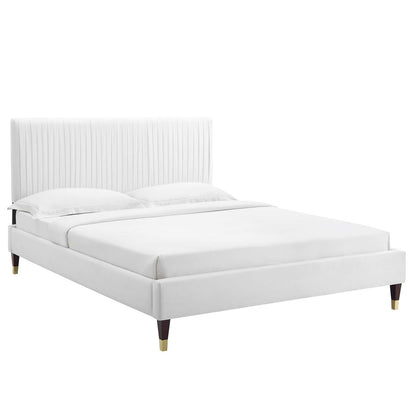 Modway Peyton Performance Velvet Queen Platform Bed - MOD-6596 | Beds | Modishstore - 58