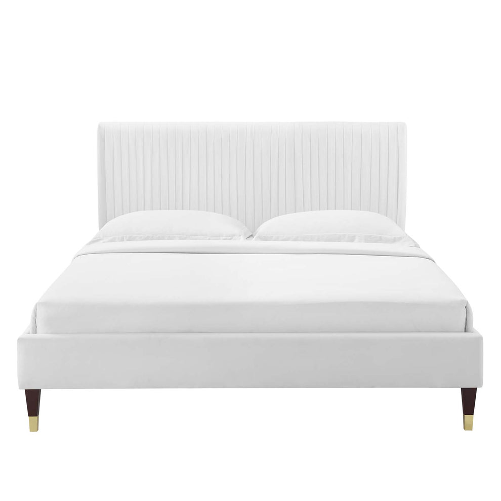 Modway Peyton Performance Velvet Queen Platform Bed - MOD-6596 | Beds | Modishstore - 62