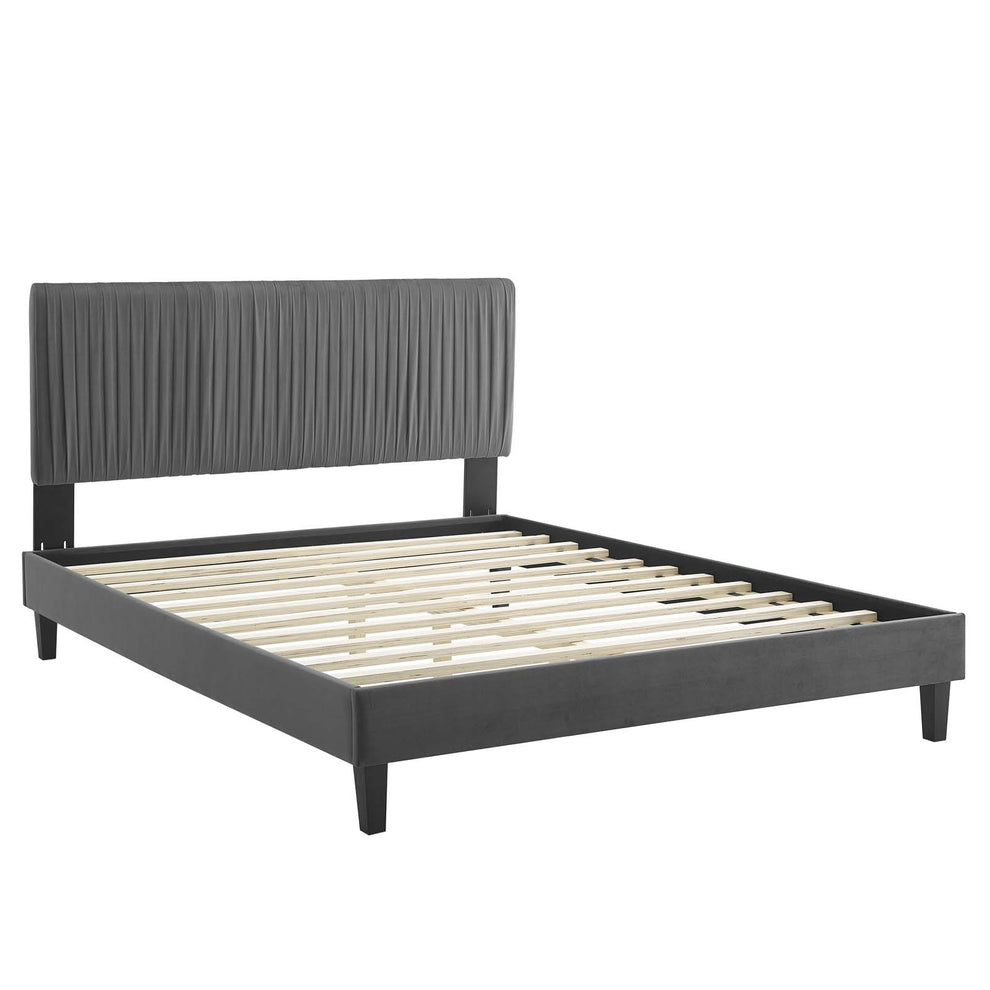 Modway Peyton Performance Velvet Queen Platform Bed - MOD-6597 | Beds | Modishstore - 3