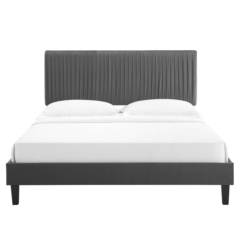 Modway Peyton Performance Velvet Queen Platform Bed - MOD-6597 | Beds | Modishstore - 6