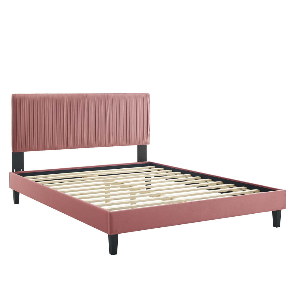 Modway Peyton Performance Velvet Queen Platform Bed - MOD-6597 | Beds | Modishstore - 10