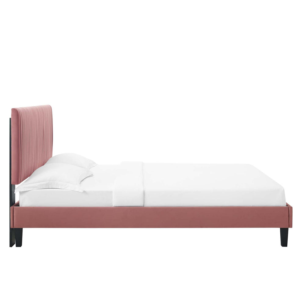 Modway Peyton Performance Velvet Queen Platform Bed - MOD-6597 | Beds | Modishstore - 12