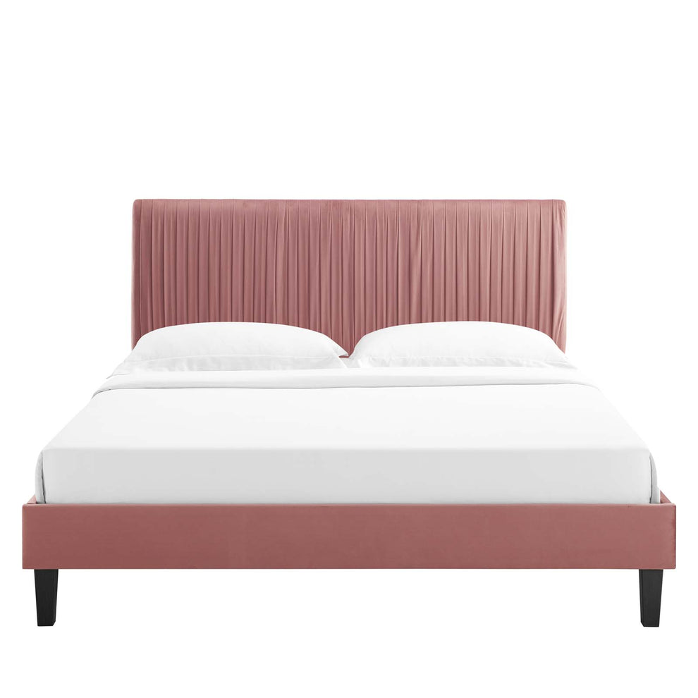 Modway Peyton Performance Velvet Queen Platform Bed - MOD-6597 | Beds | Modishstore - 13