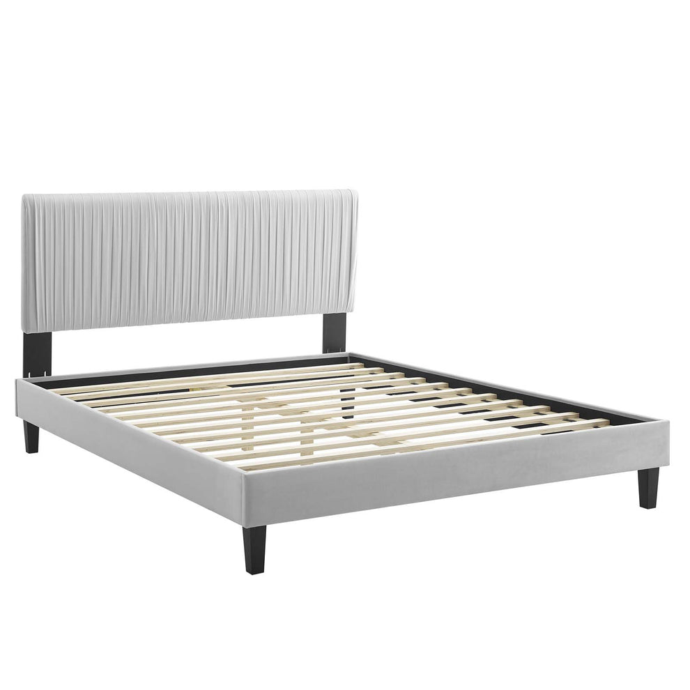 Modway Peyton Performance Velvet Queen Platform Bed - MOD-6597 | Beds | Modishstore - 17