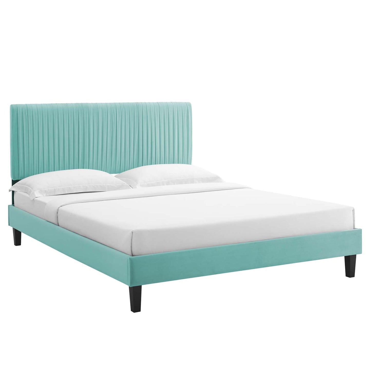Modway Peyton Performance Velvet Queen Platform Bed - MOD-6597 | Beds | Modishstore - 23