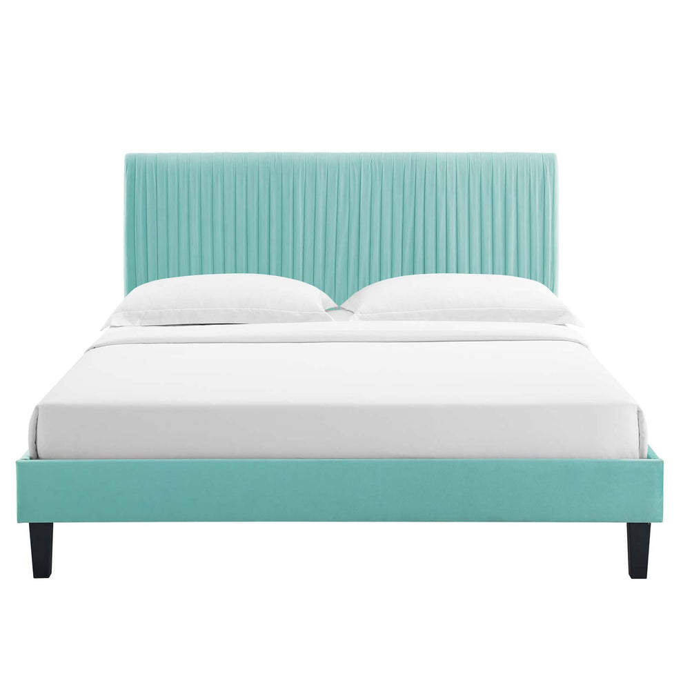 Modway Peyton Performance Velvet Queen Platform Bed - MOD-6597 | Beds | Modishstore - 27