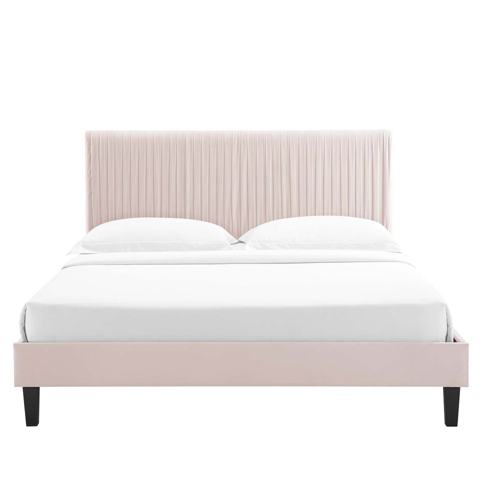 Modway Peyton Performance Velvet Queen Platform Bed - MOD-6597 | Beds | Modishstore - 41