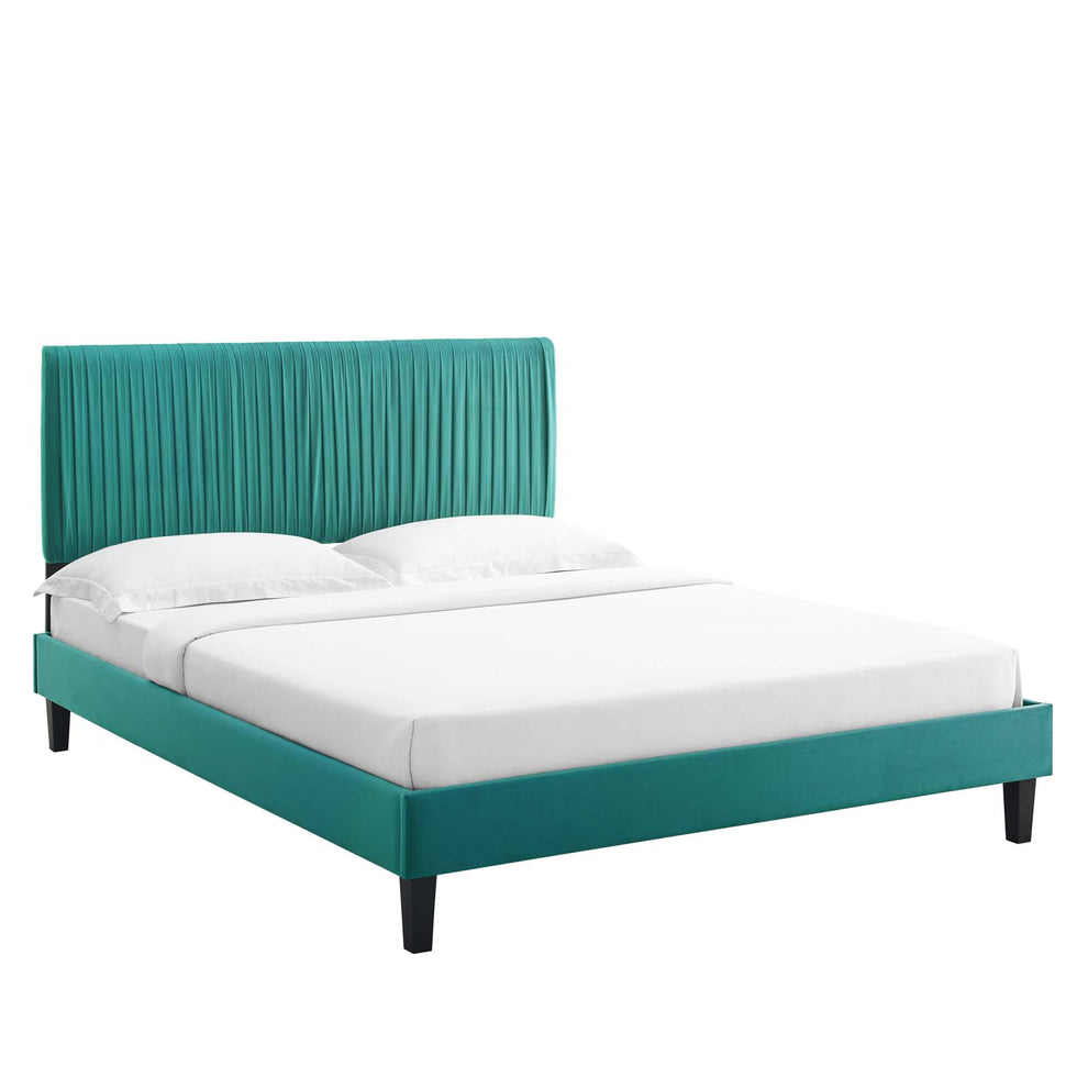 Modway Peyton Performance Velvet Queen Platform Bed - MOD-6597 | Beds | Modishstore - 44
