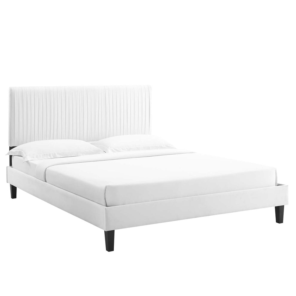 Modway Peyton Performance Velvet Queen Platform Bed - MOD-6597 | Beds | Modishstore - 51