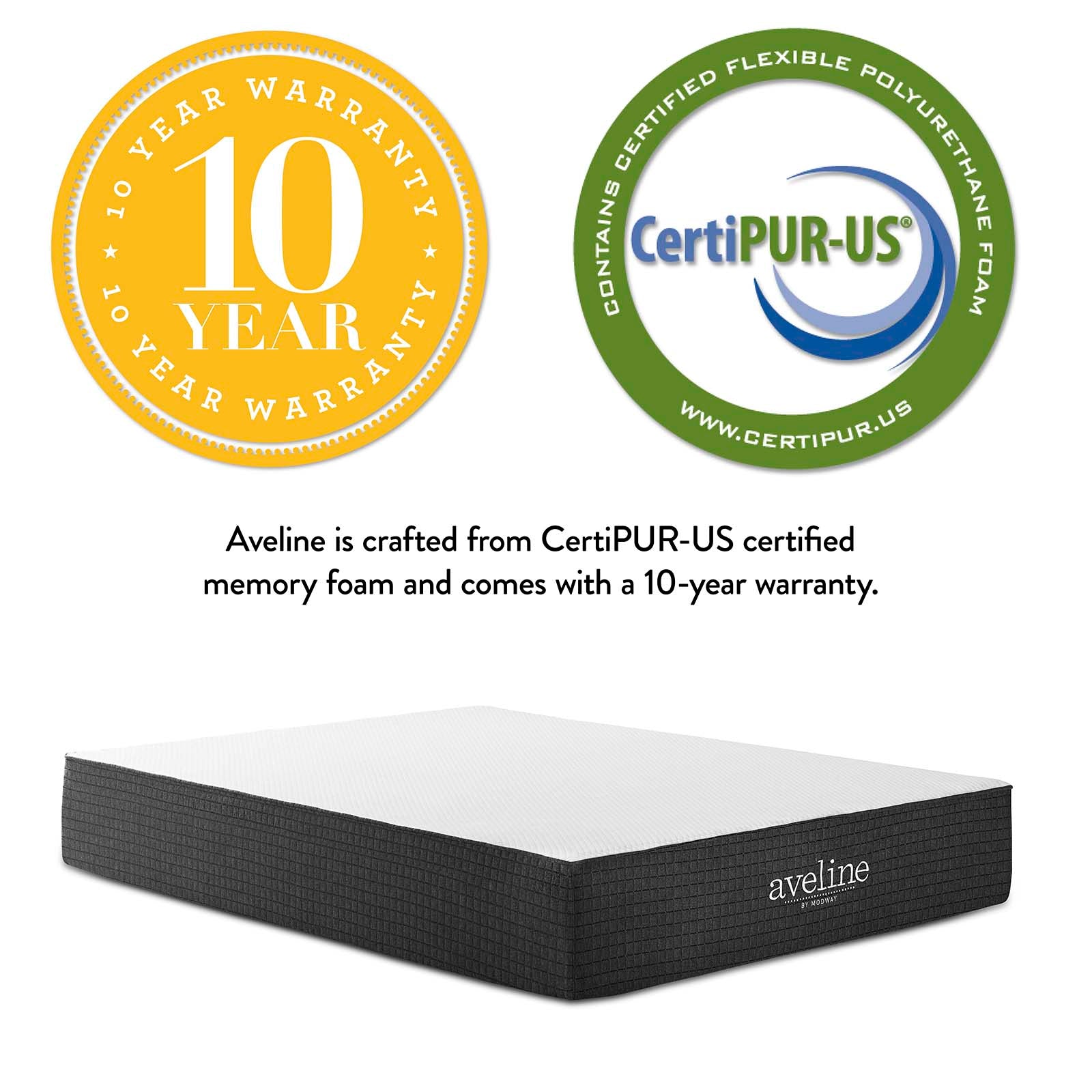 Aveline 12" Memory Foam Queen Mattress By Modway - MOD-6600 | Mattresses | Modishstore - 4