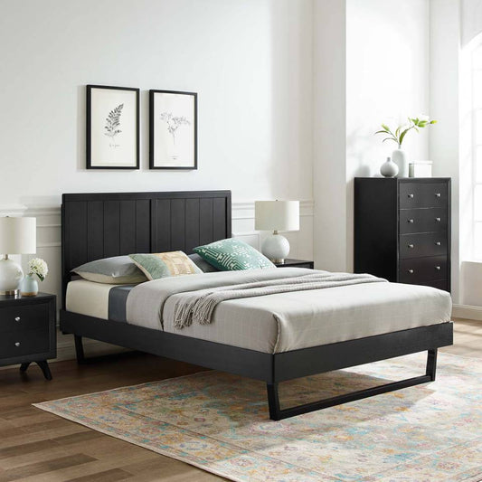 Modway Alana Full Wood Platform Bed With Angular Frame | Beds | Modishstore