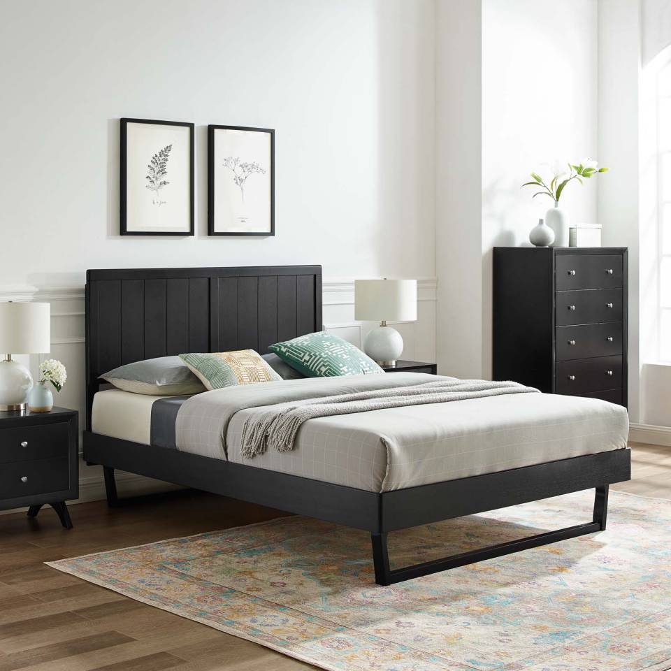 Modway Alana Full Wood Platform Bed With Angular Frame - MOD-6616 | Beds | Modishstore - 1