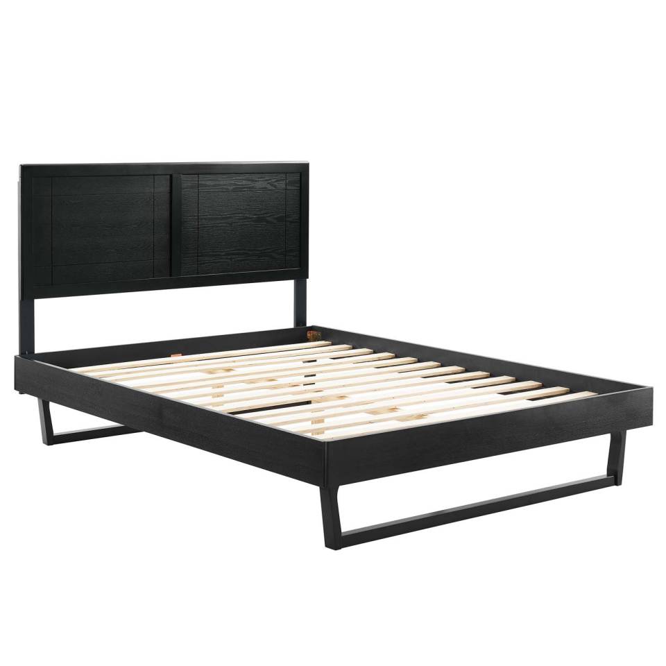 Modway Marlee King Wood Platform Bed With Angular Frame | Beds | Modishstore-3