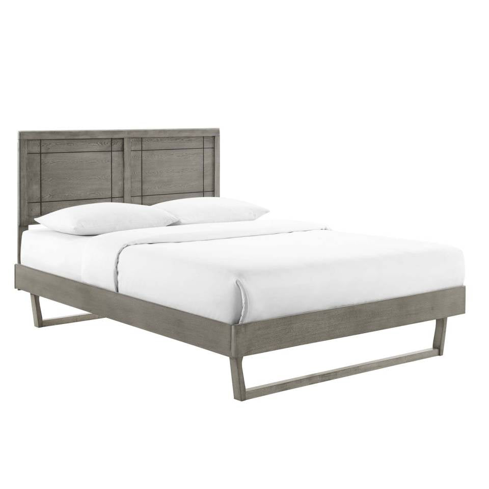 Modway Marlee King Wood Platform Bed With Angular Frame | Beds | Modishstore-12