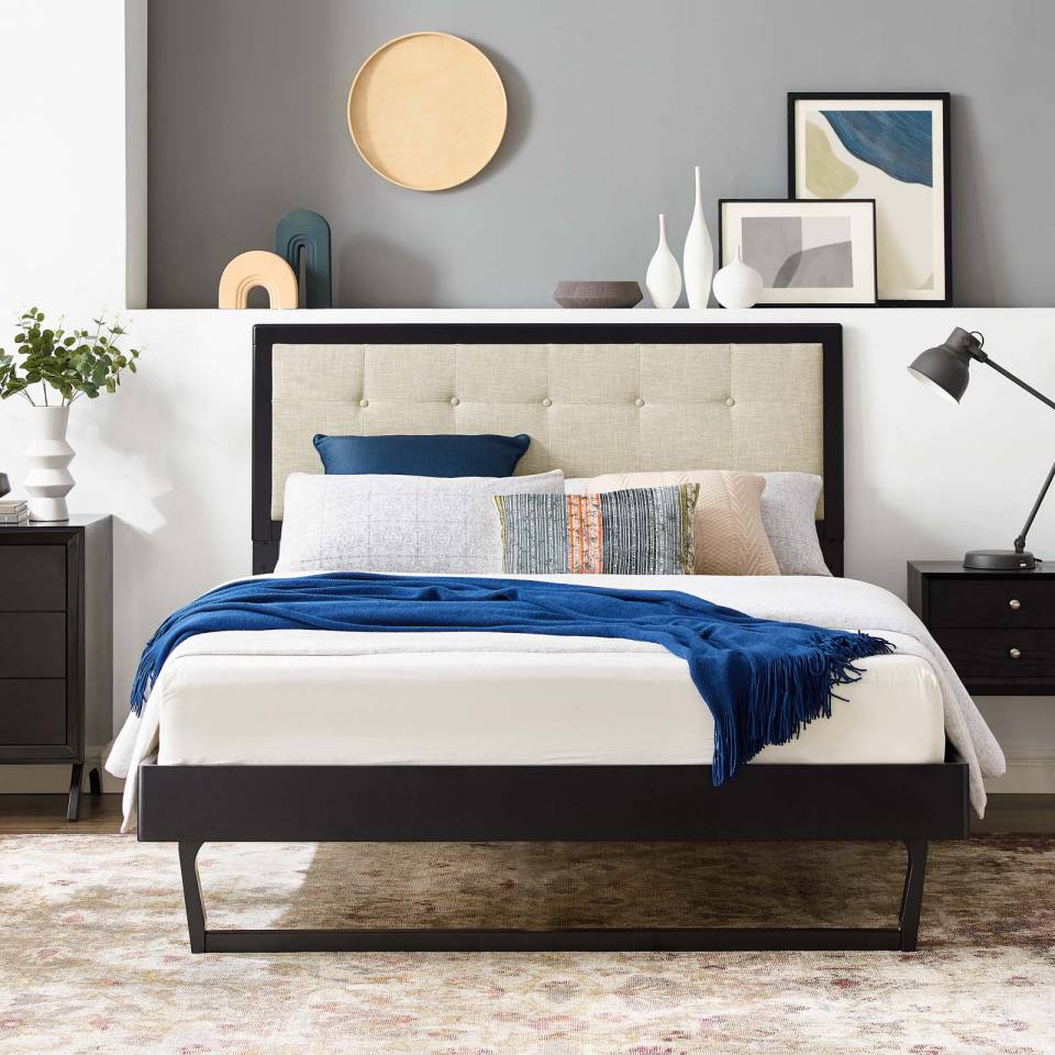 Modway Willow King Wood Platform Bed With Angular Frame - MOD-6635 | Beds | Modishstore - 1