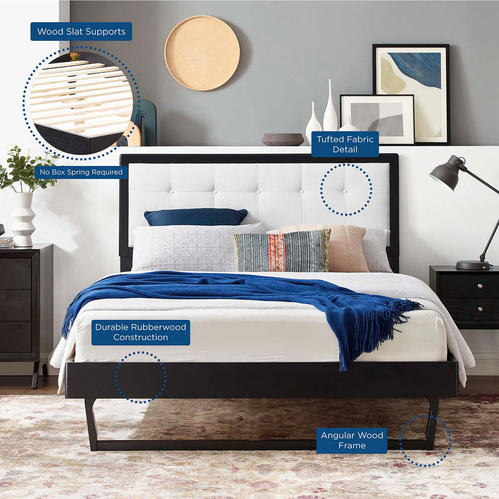 Willow Twin Wood Platform Bed With Angular Frame By Modway - MOD-6636 | Beds | Modishstore - 10