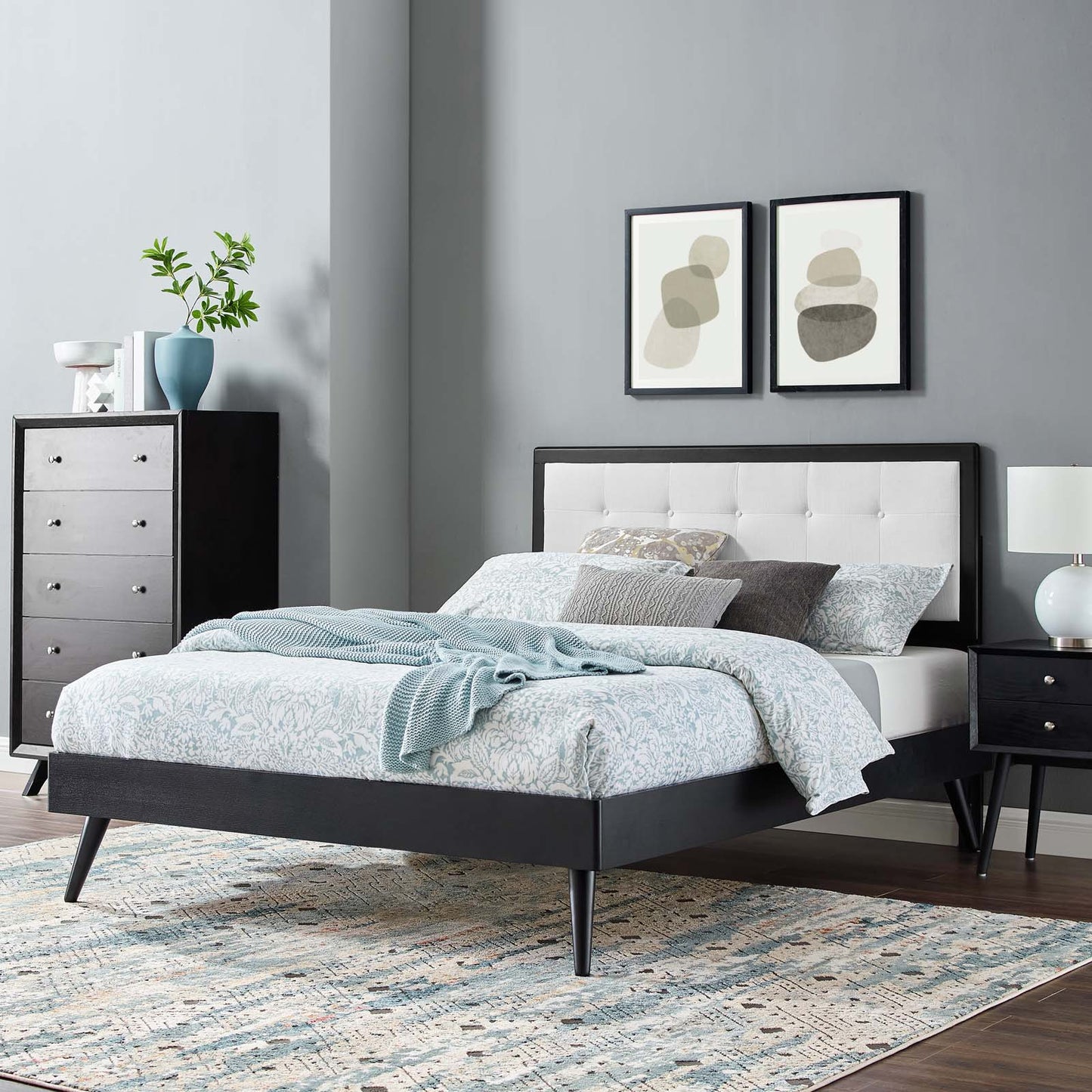 Willow Full Wood Platform Bed With Splayed Legs By Modway - MOD-6637 | Beds | Modishstore - 1