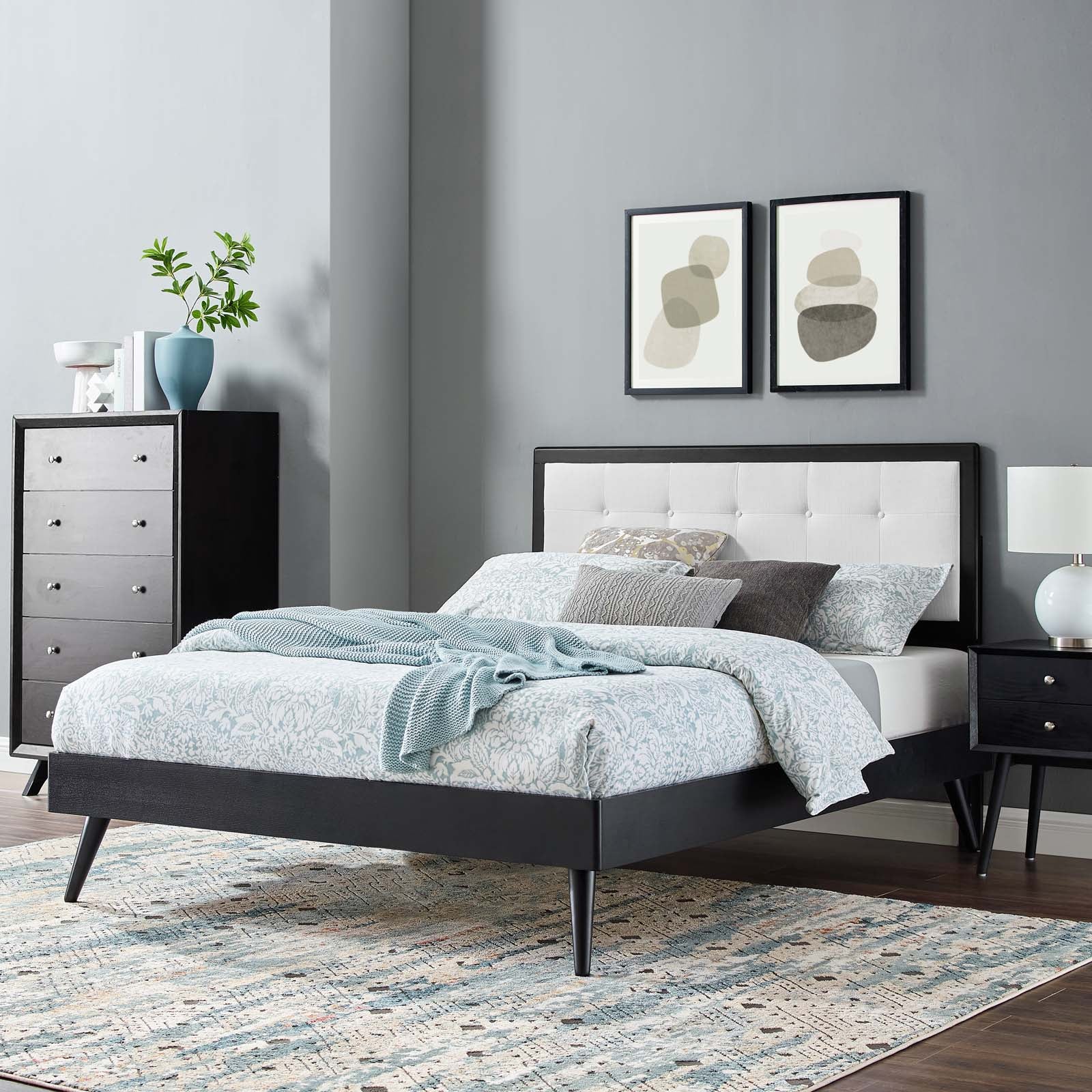 Willow Full Wood Platform Bed With Splayed Legs By Modway - MOD-6637 | Beds | Modishstore - 1