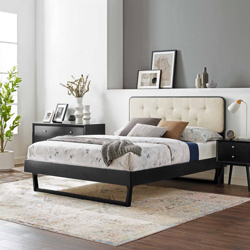 Modway Bridgette Full Wood Platform Bed With Angular Frame - MOD-6643 | Beds | Modishstore - 1
