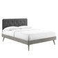 Modway Bridgette Full Wood Platform Bed With Splayed Legs | Beds | Modishstore-14