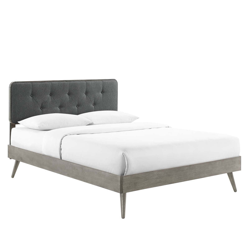 Modway Bridgette King Wood Platform Bed With Splayed Legs - MOD-6647 | Beds | Modishstore - 5