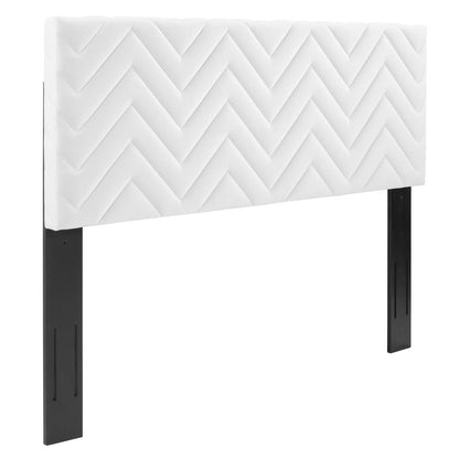 Mercy Chevron Tufted Performance Velvet Twin Headboard By Modway - MOD-6658 | Headboards | Modishstore - 25