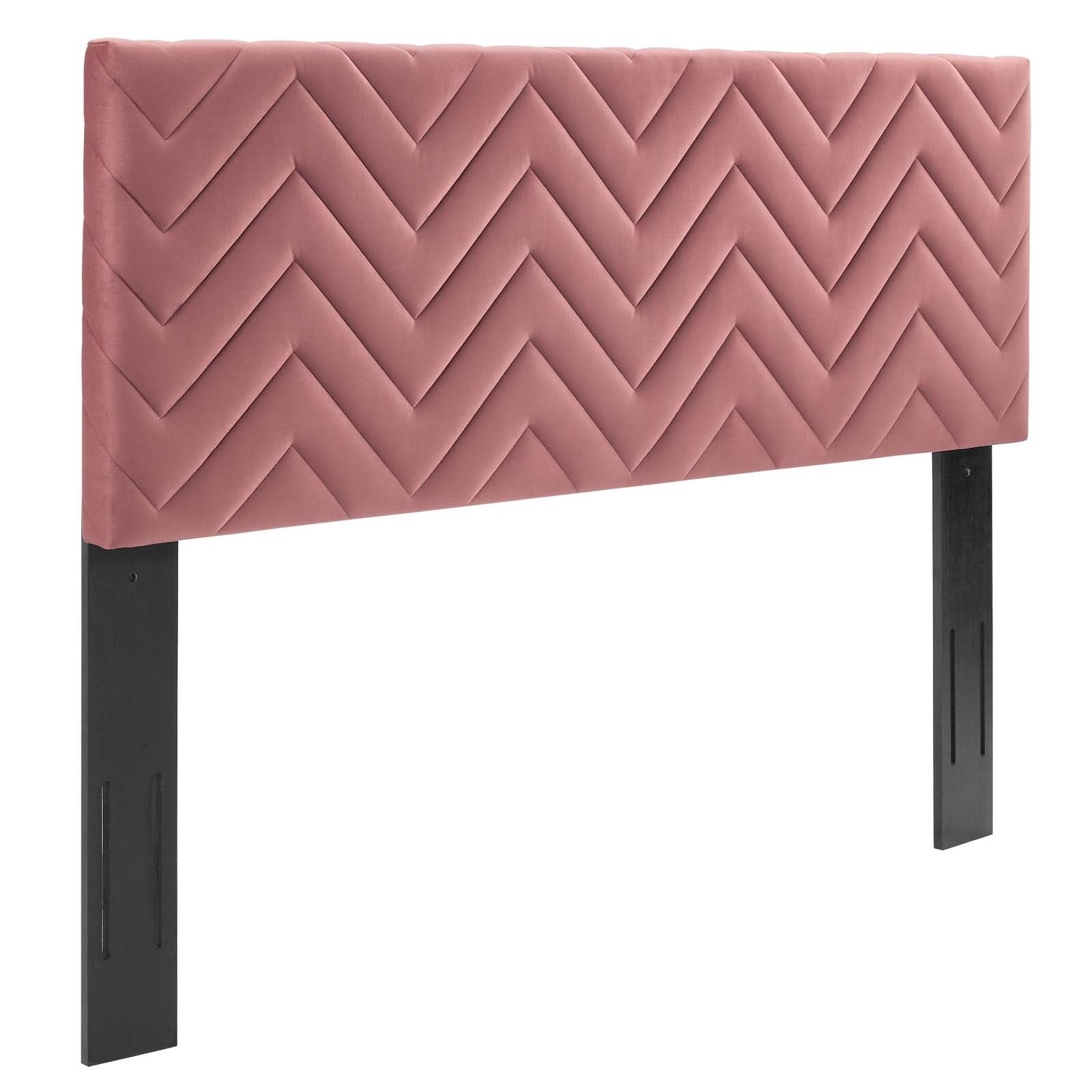 Mercy Chevron Tufted Performance Velvet Full/Queen Headboard By Modway - MOD-6659 | Headboards | Modishstore - 9