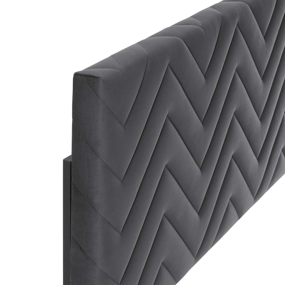 Mercy Chevron Tufted Performance Velvet King/California King Headboard By Modway - MOD-6660 | Headboards | Modishstore - 5