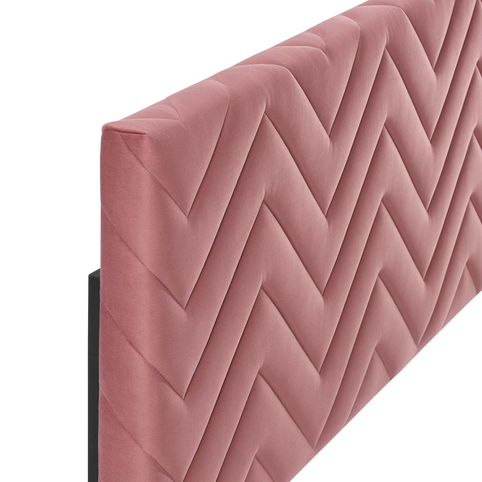 Mercy Chevron Tufted Performance Velvet King/California King Headboard By Modway - MOD-6660 | Headboards | Modishstore - 12