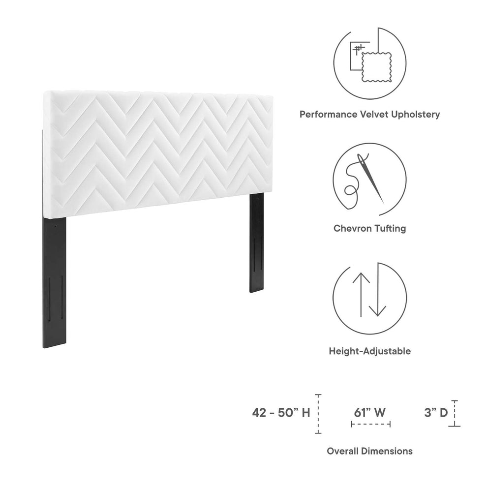 Mercy Chevron Tufted Performance Velvet King/California King Headboard By Modway - MOD-6660 | Headboards | Modishstore - 29