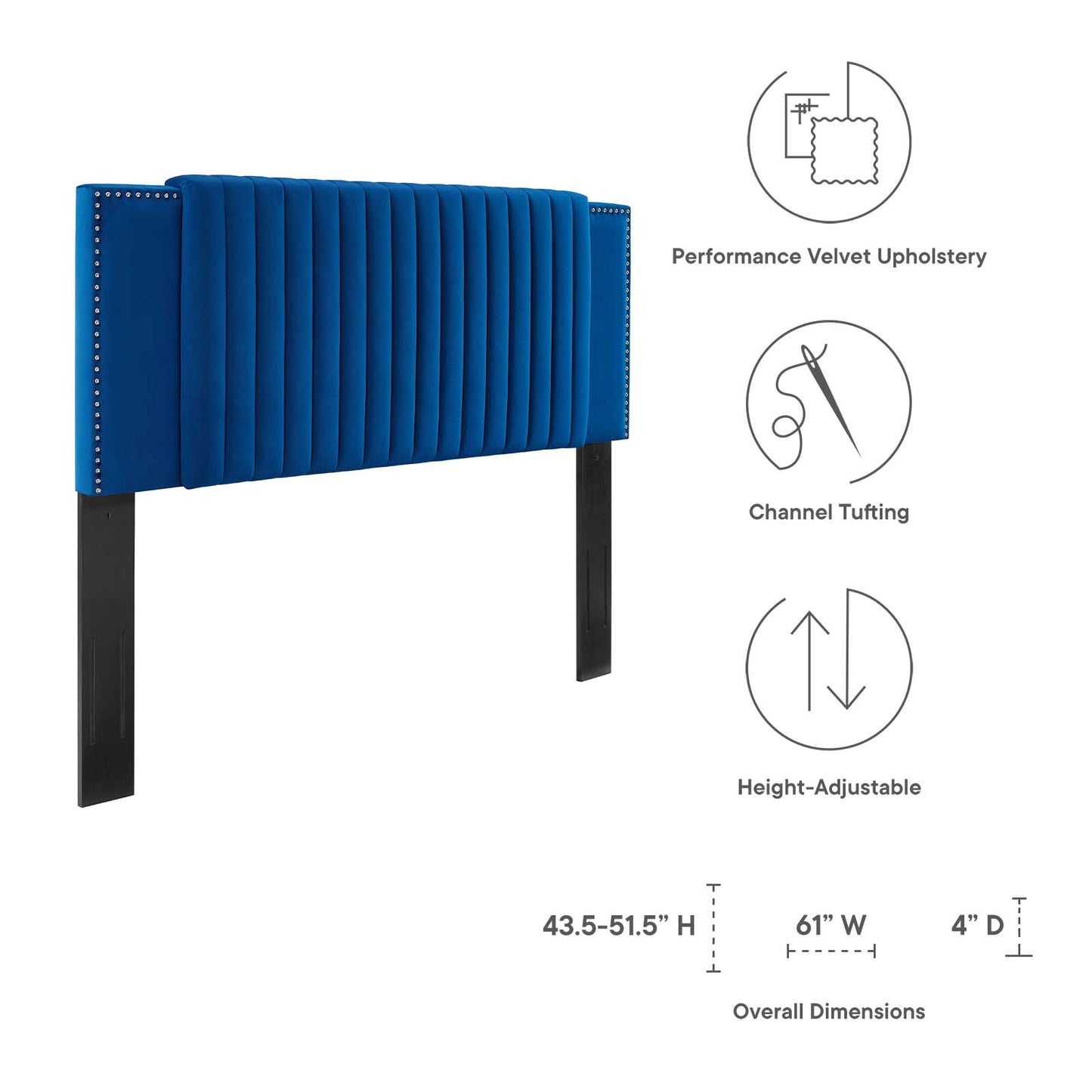 Felicity Channel Tufted Performance Velvet Twin Headboard By Modway - MOD-6661 | Headboards | Modishstore - 21