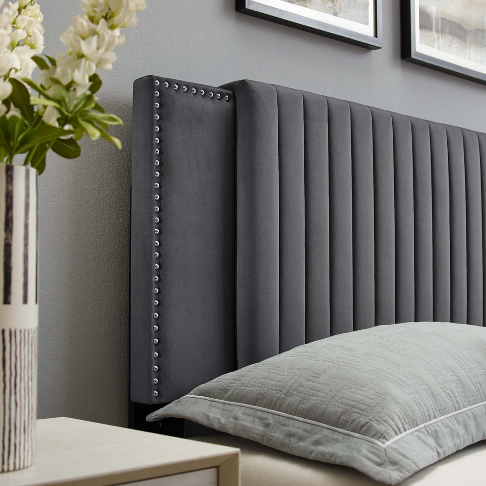 Felicity Channel Tufted Performance Velvet King/California King Headboard By Modway - MOD-6663 | Headboards | Modishstore - 1