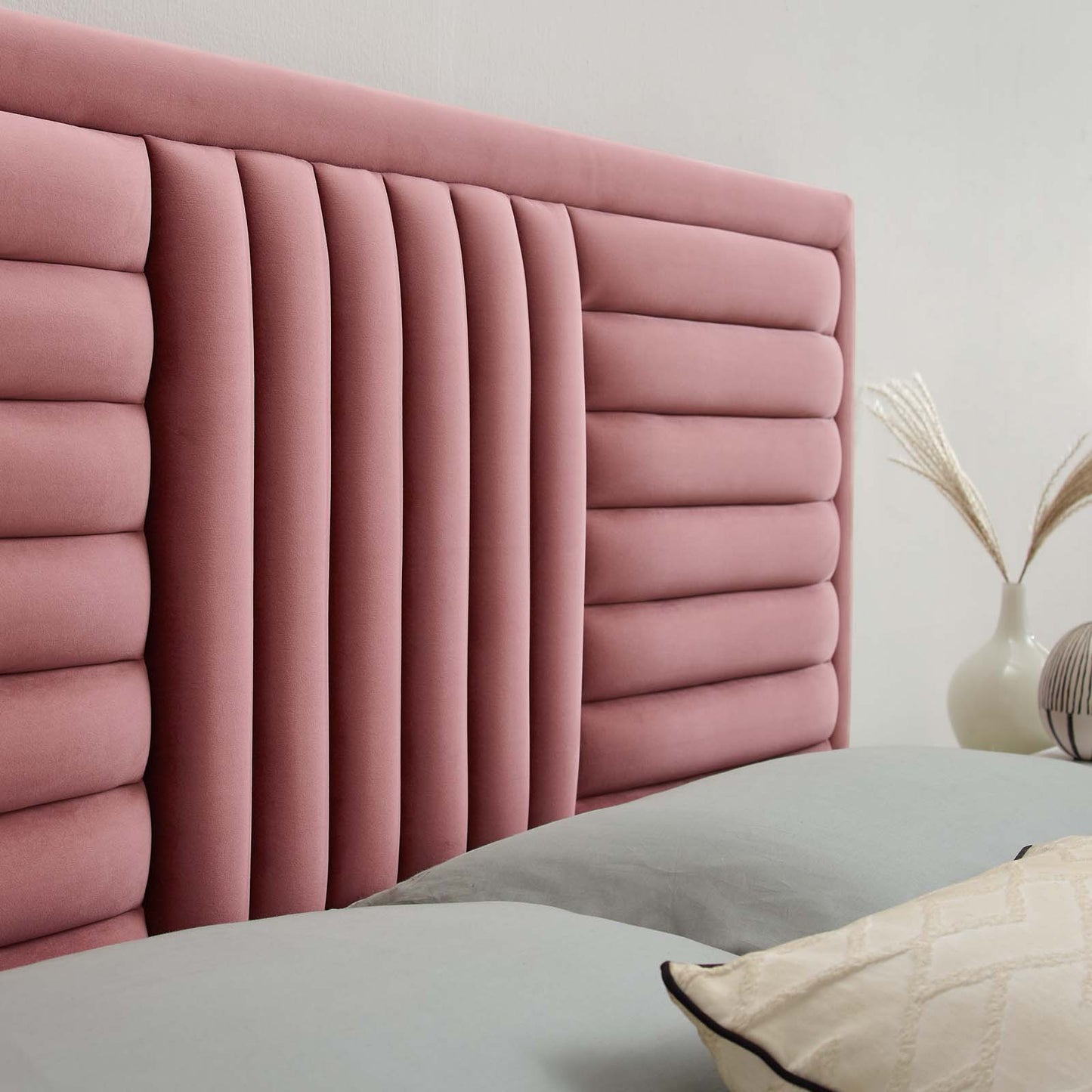 Believe Channel Tufted Performance Velvet Full/Queen Headboard By Modway - MOD-6665 | Headboards | Modishstore - 9