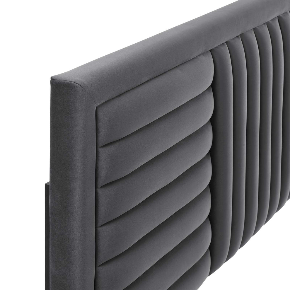 Believe Channel Tufted Performance Velvet King/California King Headboard By Modway - MOD-6666 | Headboards | Modishstore - 5