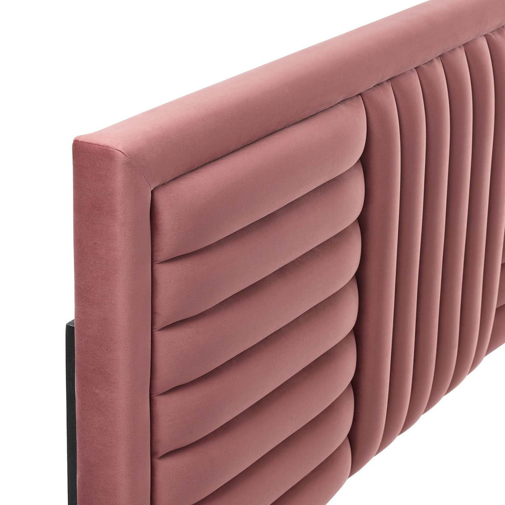Believe Channel Tufted Performance Velvet King/California King Headboard By Modway - MOD-6666 | Headboards | Modishstore - 13