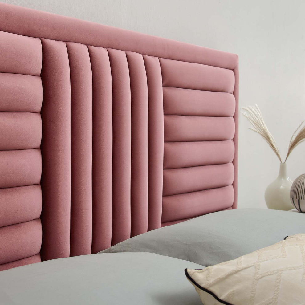 Believe Channel Tufted Performance Velvet King/California King Headboard By Modway - MOD-6666 | Headboards | Modishstore - 9
