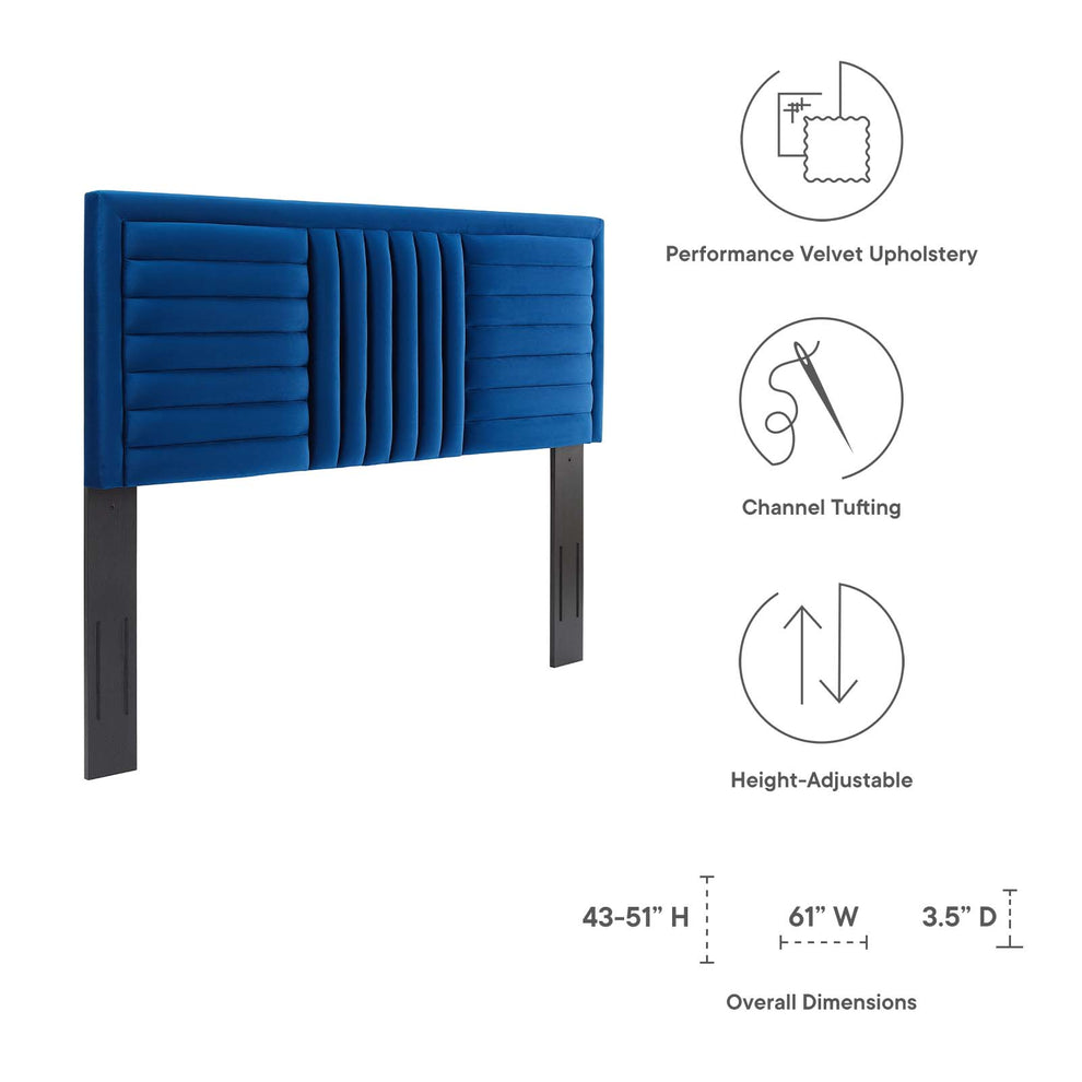 Believe Channel Tufted Performance Velvet King/California King Headboard By Modway - MOD-6666 | Headboards | Modishstore - 22
