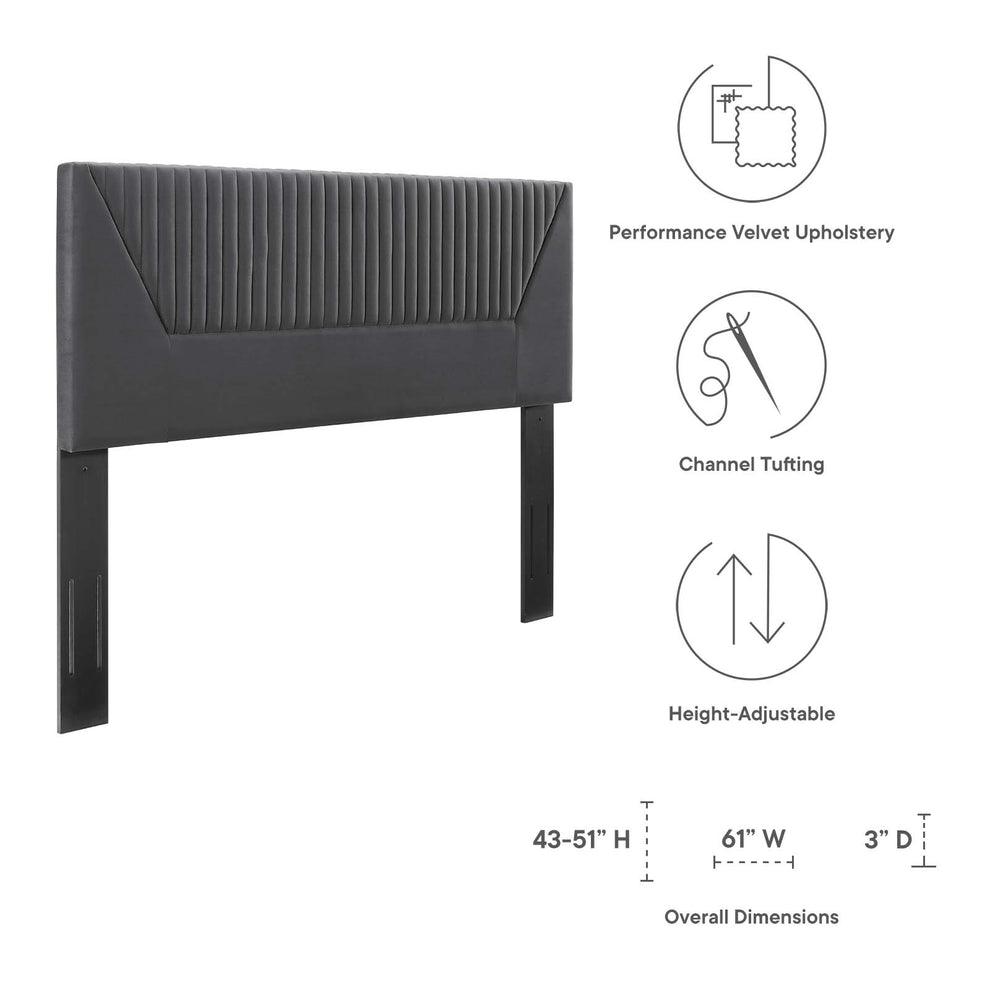 Patience Channel Tufted Performance Velvet Twin Headboard By Modway - MOD-6667 | Headboards | Modishstore - 6