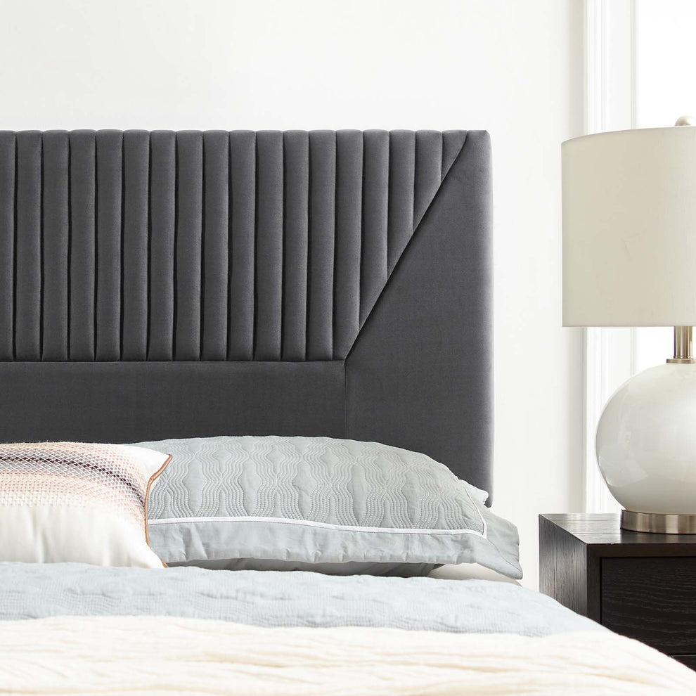 Patience Channel Tufted Performance Velvet Twin Headboard By Modway - MOD-6667 | Headboards | Modishstore - 1
