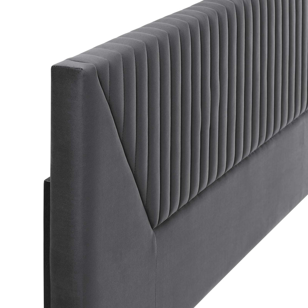 Patience Channel Tufted Performance Velvet King/California King Headboard By Modway - MOD-6669 | Headboards | Modishstore - 5