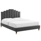 Modway Elise Queen Performance Velvet Platform Bed - MOD-6691 | Beds | Modishstore - 2