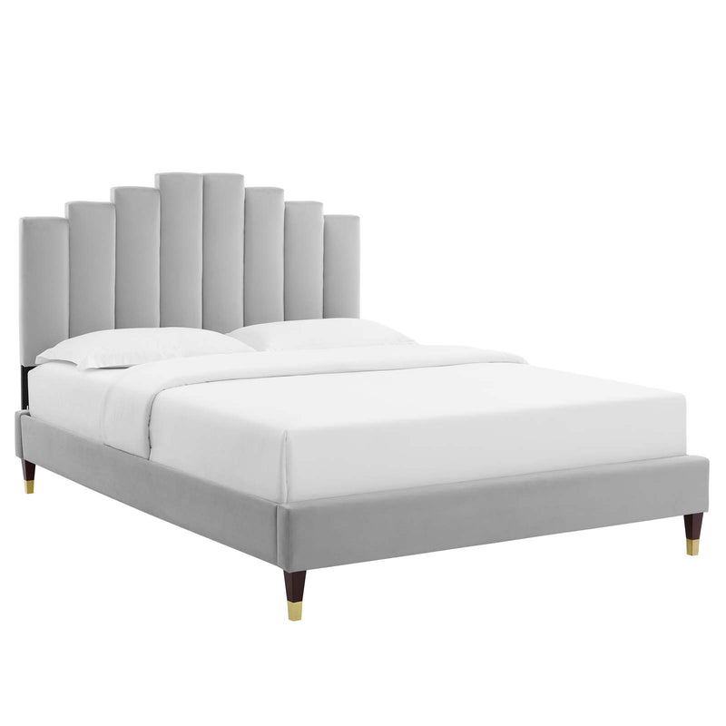 Modway Elise Queen Performance Velvet Platform Bed - MOD-6691 | Beds | Modishstore - 16