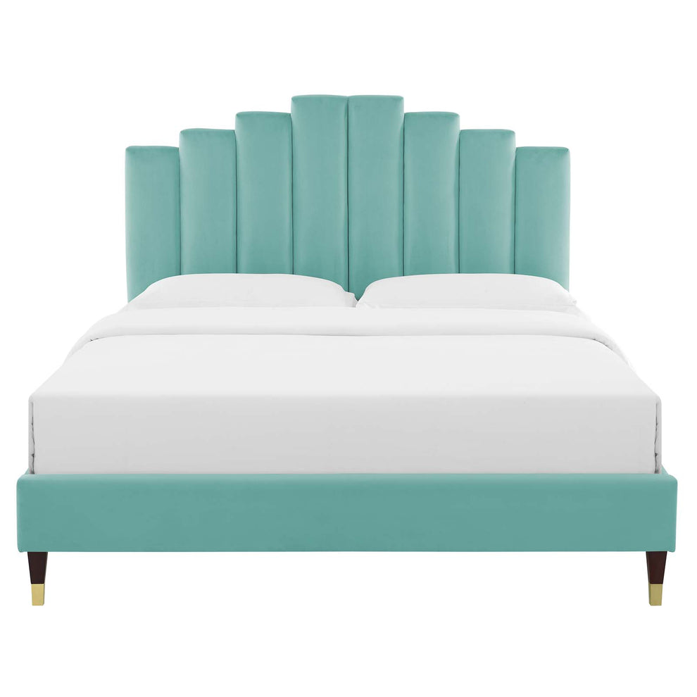 Modway Elise Queen Performance Velvet Platform Bed - MOD-6691 | Beds | Modishstore - 26
