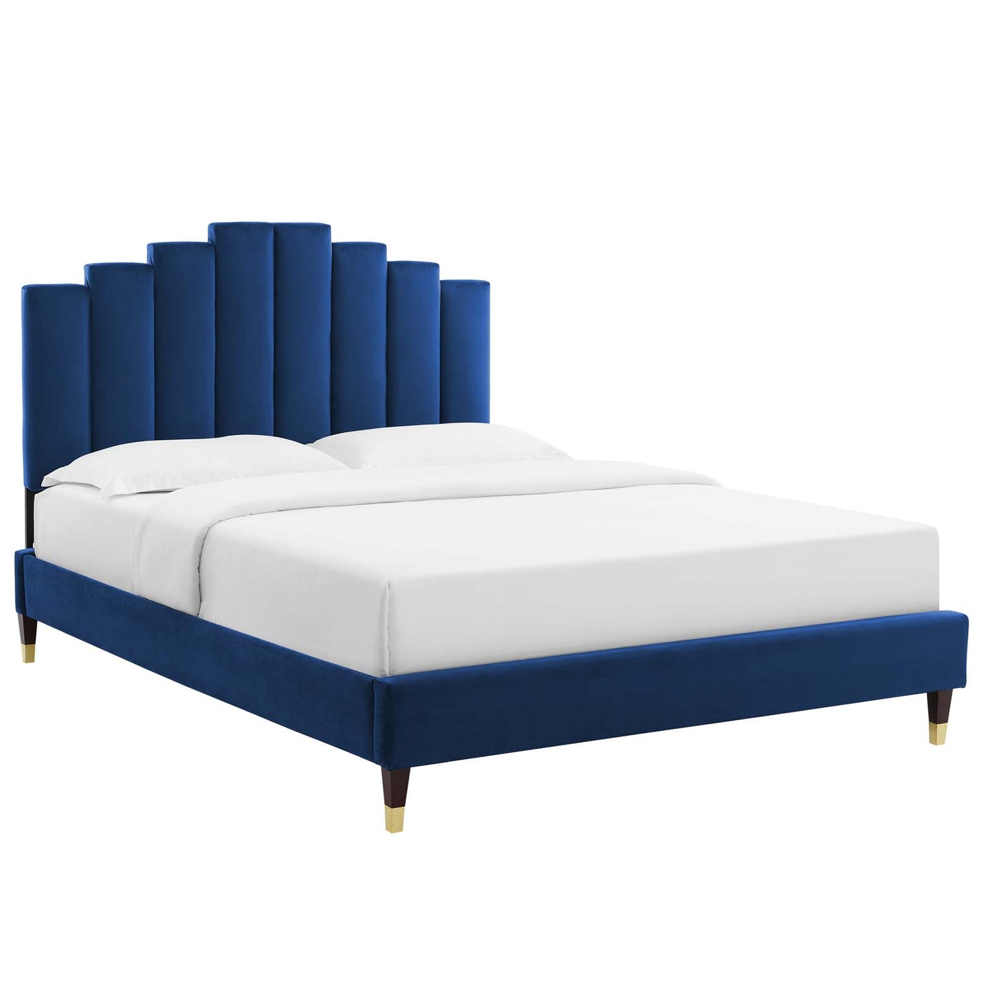 Modway Elise Queen Performance Velvet Platform Bed - MOD-6691 | Beds | Modishstore - 30