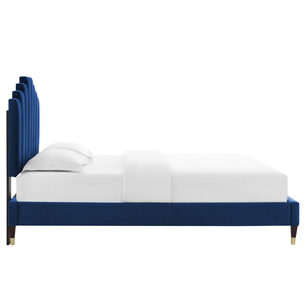 Modway Elise Queen Performance Velvet Platform Bed - MOD-6691 | Beds | Modishstore - 32