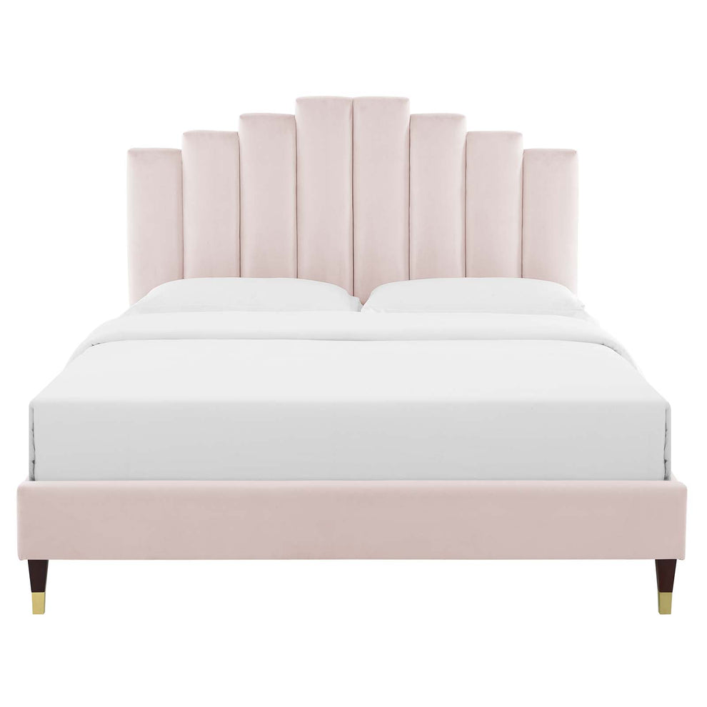 Modway Elise Queen Performance Velvet Platform Bed - MOD-6691 | Beds | Modishstore - 40