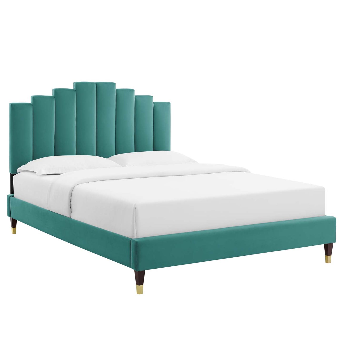 Modway Elise Queen Performance Velvet Platform Bed - MOD-6691 | Beds | Modishstore - 44